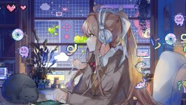 Desktop wallpaper. Monika