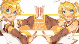Desktop wallpaper. Vocaloid Len & Rin Kagamine