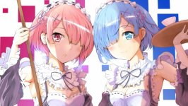 Desktop wallpaper. Rem & Ram