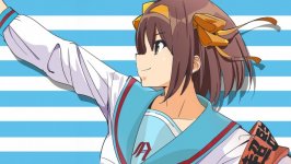 Desktop wallpaper. Suzumiya Haruhi