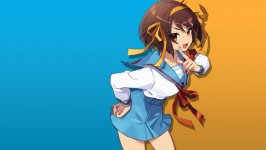 Desktop wallpaper. Suzumiya Haruhi