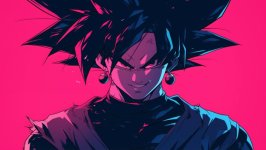 Desktop wallpaper. Black Goku