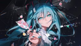 Desktop wallpaper. Hatsune Miku